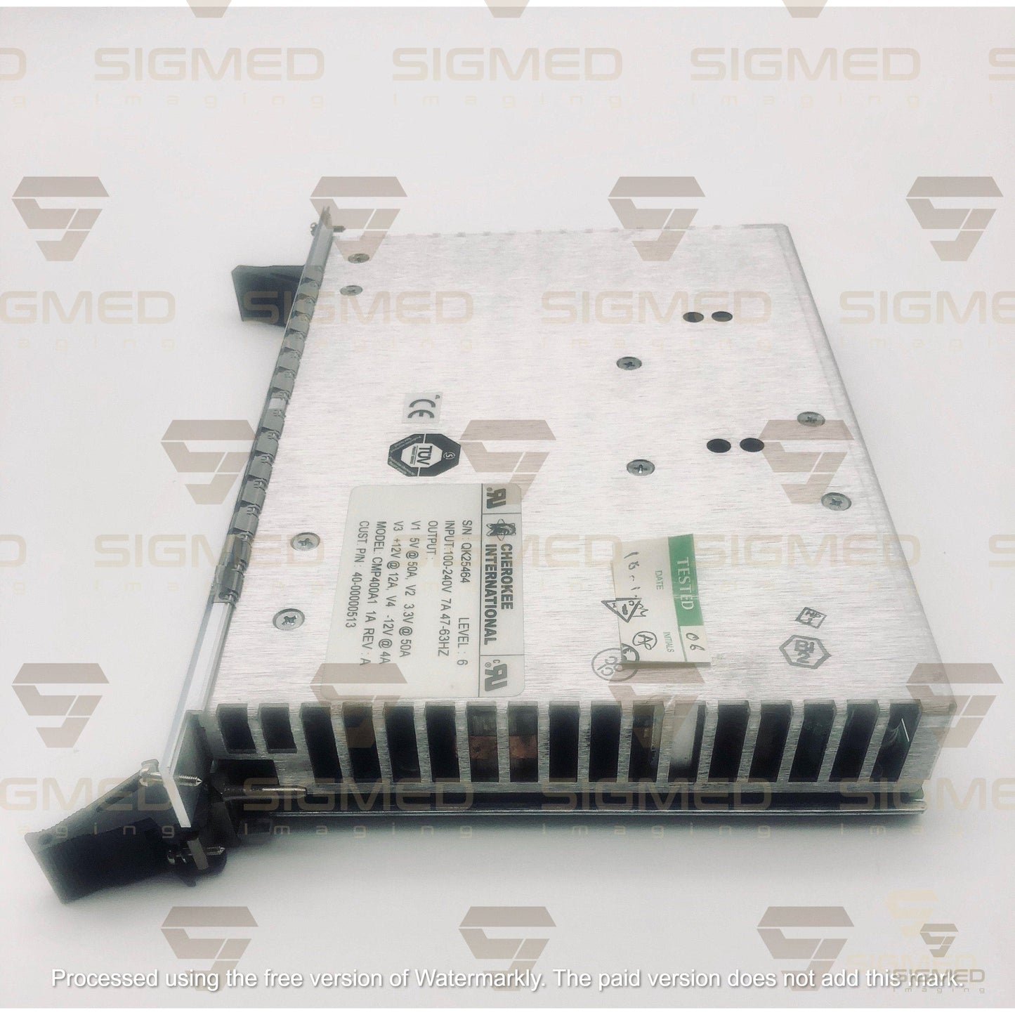 5181495-3400W Quad Output 6U X 8HP CPCI Power Supply Cherokee-GE-Sigmed Imaging