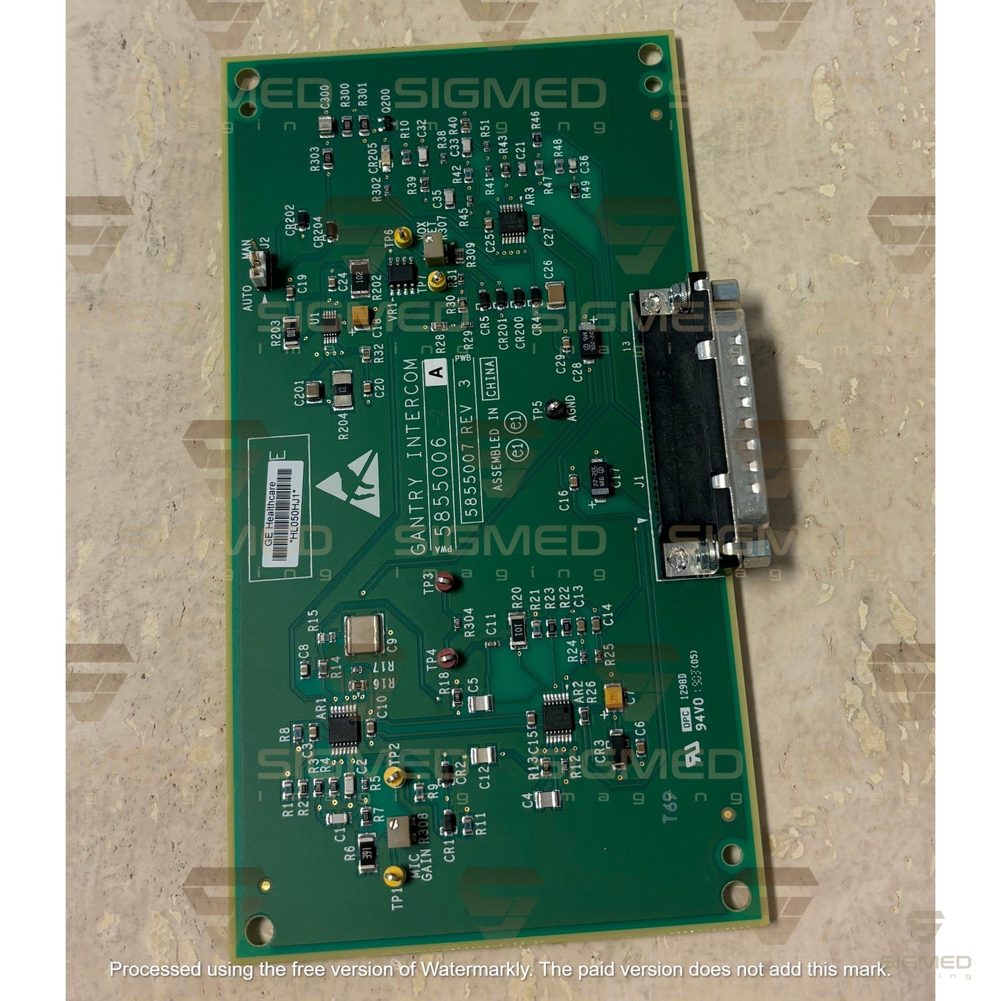 5855006-2 / 5855007 Gantry Intercom PWA Board-GE-Sigmed Imaging