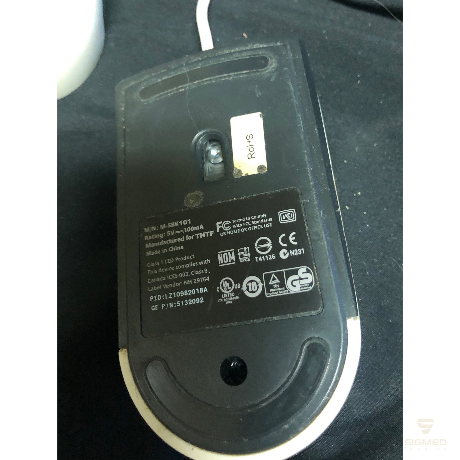 Mouse 3-Buttons 5132092 Optical PS2 Trackball-IBM-Sigmed Imaging